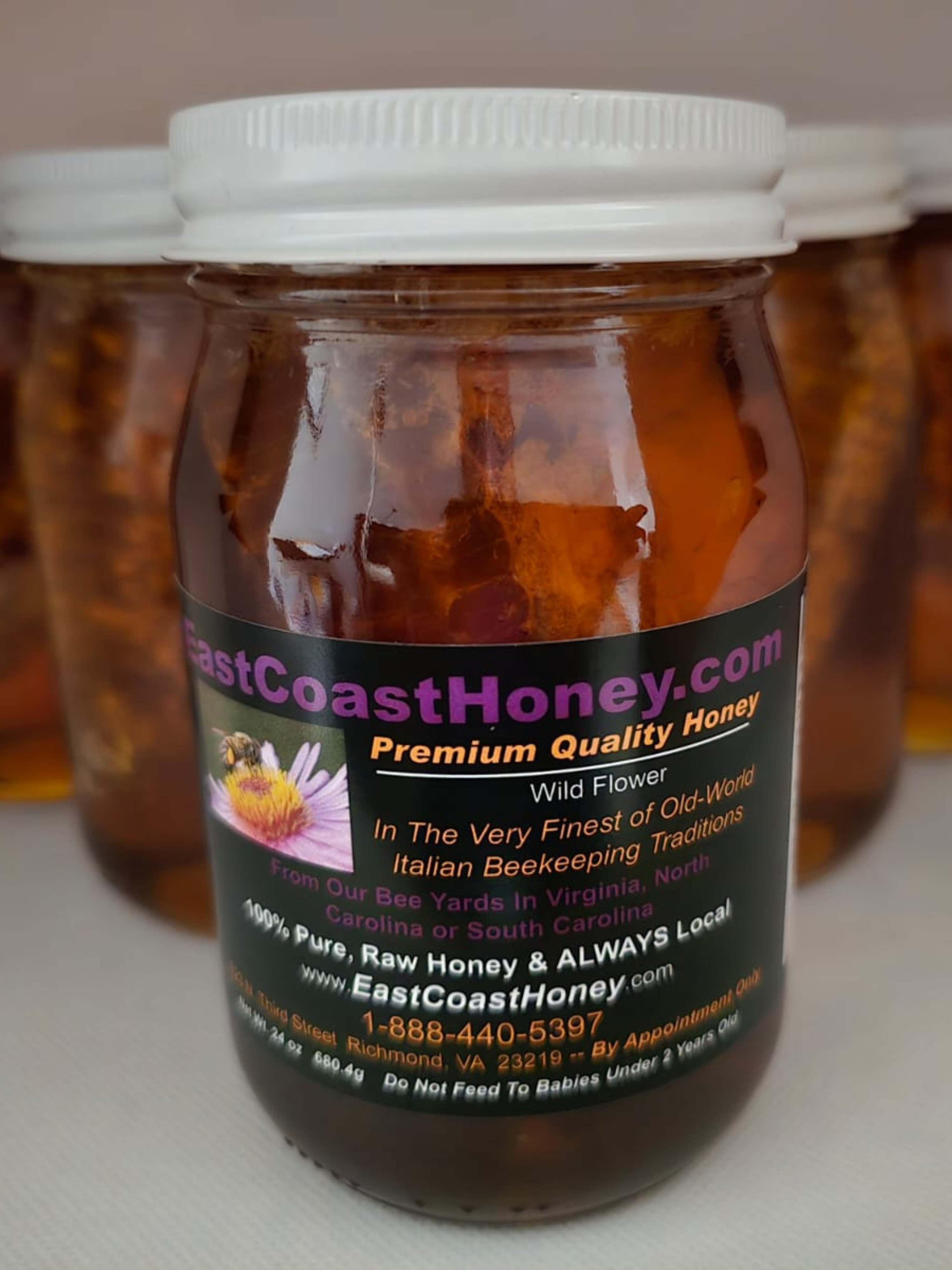 2 Jars of Comb Honey (24 oz each)