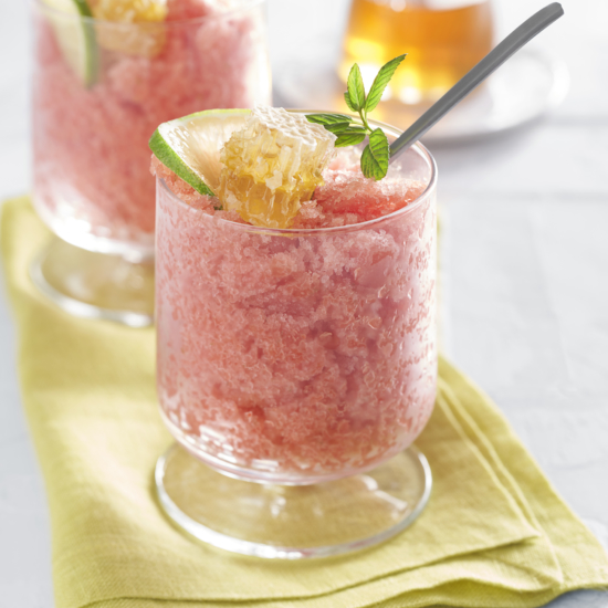 Honey Watermelon Granita with Honeycomb Recipe
